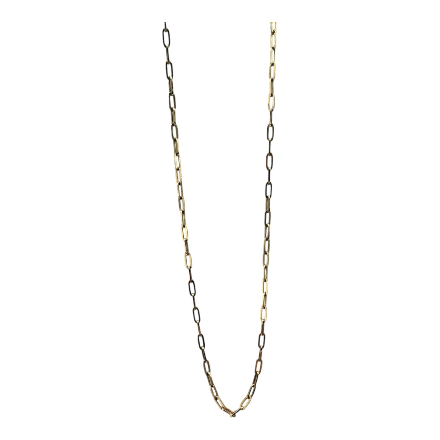 14K Italian Gold Paper Clip Necklace