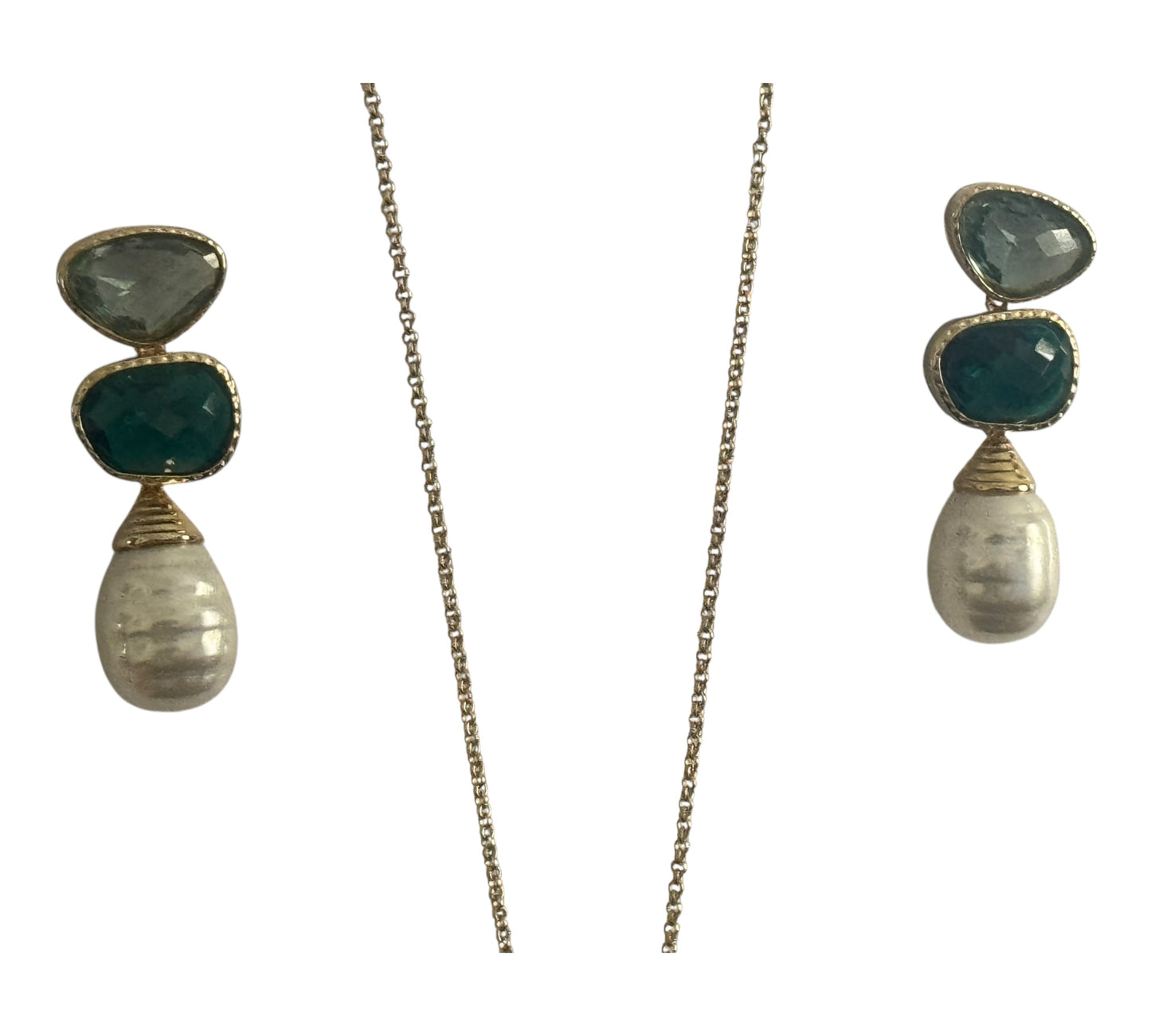 Natural Stone Earring and Necklace Set