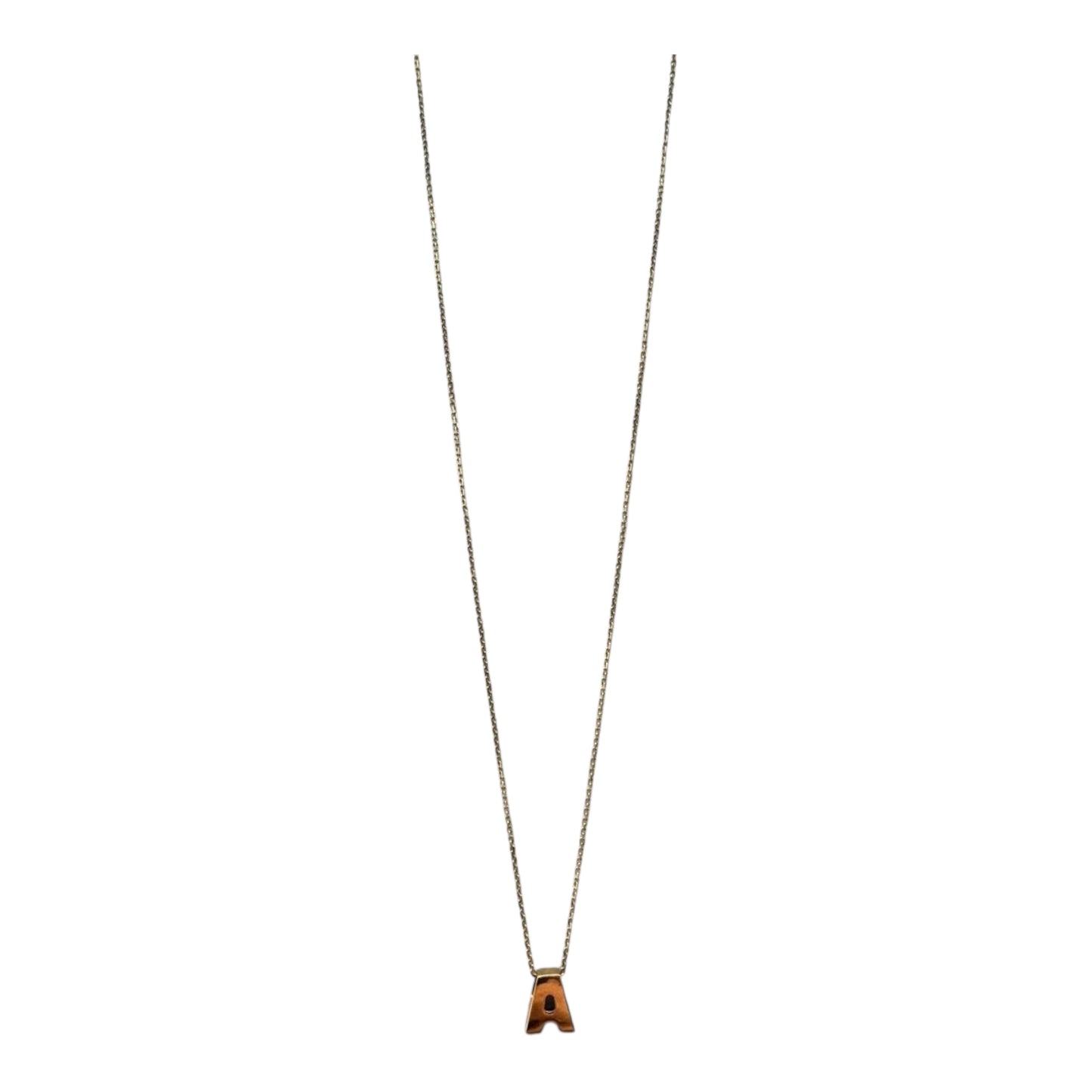 Initial Charm 14K Gold Necklace