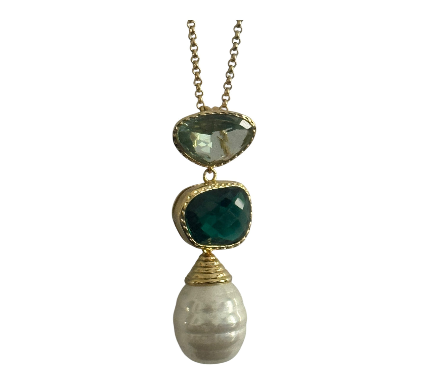 Natural Stone Earring and Necklace Set