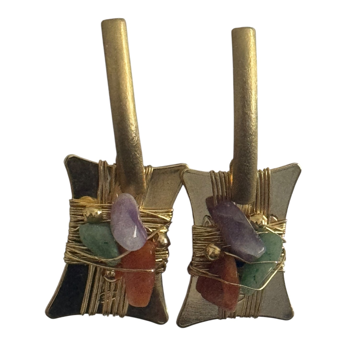 Square Natural Stone Earrings
