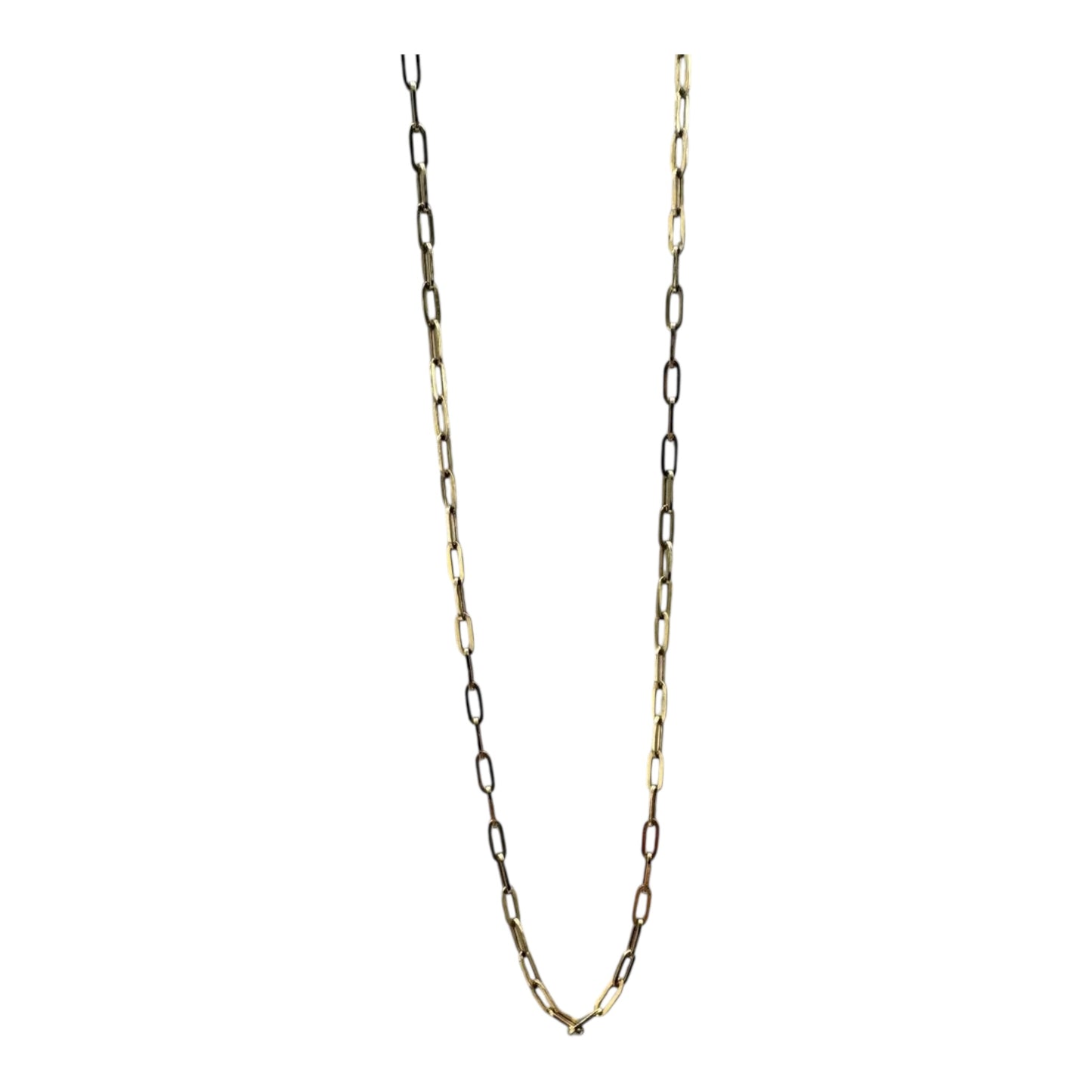 14K Italian Gold Paper Clip Necklace