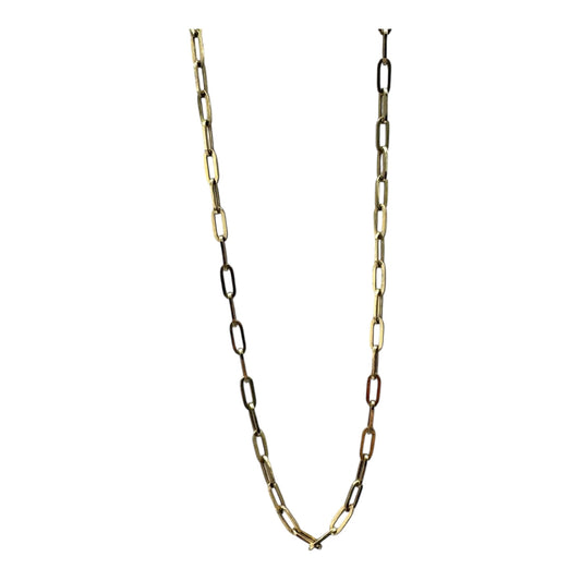 14K Italian Gold Paper Clip Necklace